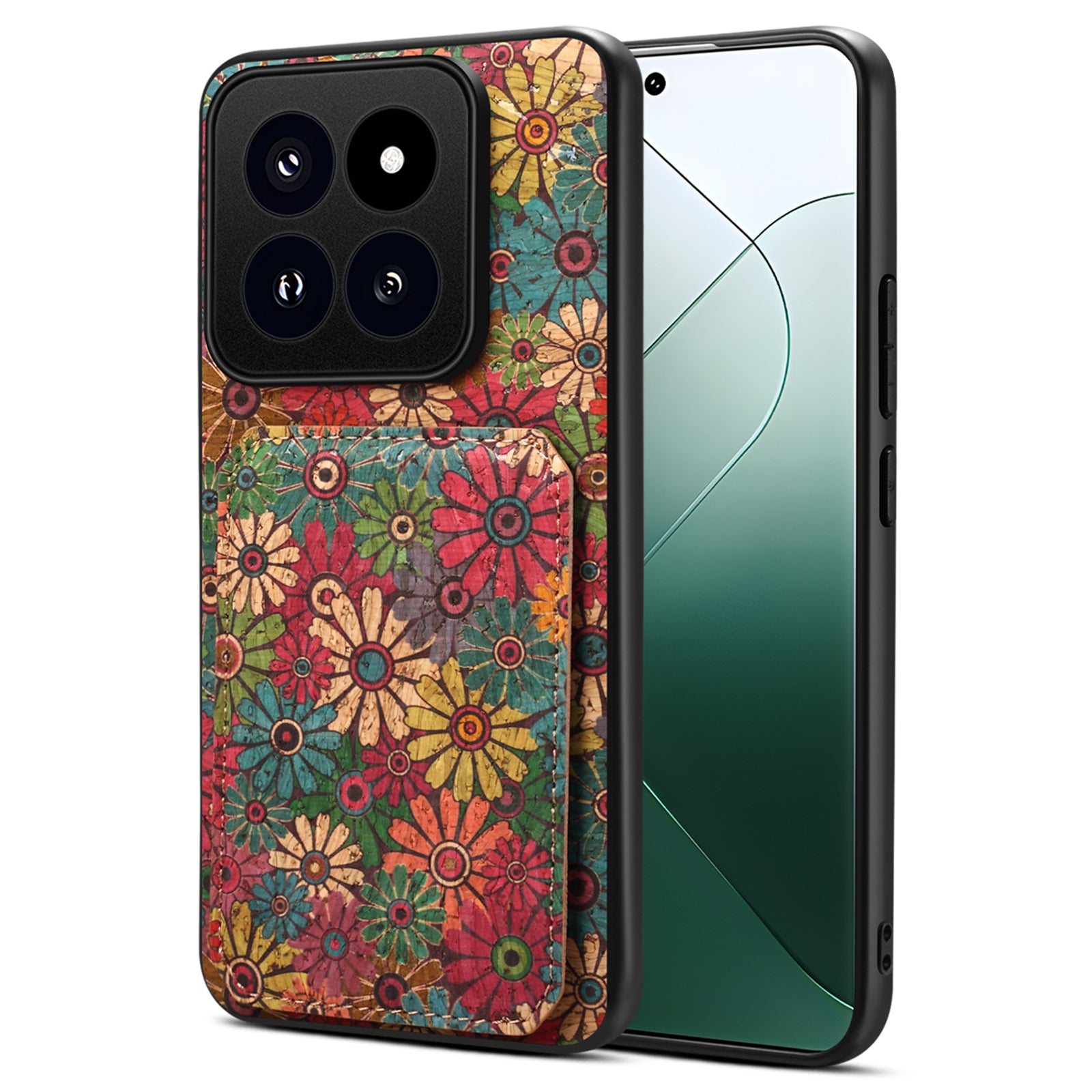 For Xiaomi 14 Pro Cell Phone Case Kickstand Card Holder Leather Drop Protection Cover For Xiaomi 14 Pro Cell Phone Case Kickstand Card Holder Leather Drop Protection Cover